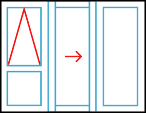Single Sliding door with sash on LH sidelite