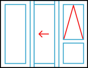 Single Sliding door with sash on RH sidelite
