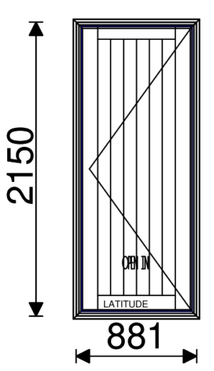 Residential Non-Thermal Latitude Entry Door 2150mm (H) x 881mm (W)