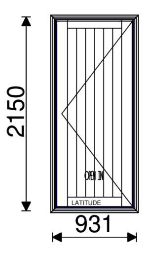Residential Non-Thermal Latitude Entry Door 2150mm (H) x 931mm (W)
