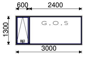 Residential Non-Thermal Double Glazed  Sash+Fixed Window 1300mm (H) x 3000mm (W)