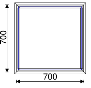 Residential Non-Thermal Double Glazed  Fixed Window 700mm (H) x 700mm (W)