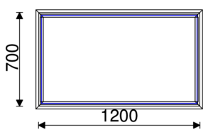 Residential Non-Thermal Double Glazed  Fixed Window 700mm (H) x 1200mm (W)