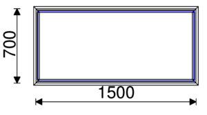 Residential Non-Thermal Double Glazed  Fixed Window 700mm (H) x 1500mm (W)