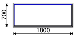 Residential Non-Thermal Double Glazed  Fixed Window 700mm (H) x 1800mm (W)