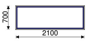 Residential Non-Thermal Double Glazed  Fixed Window 700mm (H) x 2100mm (W)