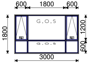 Residential Non-Thermal Double Glazed  Sash/Fixed + Fixed/Fixed + Sash/Fixed Window 1800mm (H) x 3000mm (W)