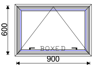 Residential Non-Thermal Double Glazed  Single Sash Window 600mm (H) x 900mm (W)