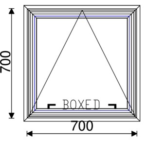 Residential Non-Thermal Double Glazed  Single Sash Window 700mm (H) x 700mm (W)