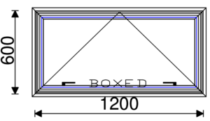 Residential Non-Thermal Double Glazed  Single Sash Window 600mm (H) x 1200mm (W)