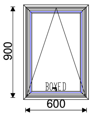 Residential Non-Thermal Double Glazed  Single Sash Window 900mm (H) x 600mm (W)