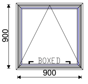 Residential Non-Thermal Double Glazed  Single Sash Window 900mm (H) x 900mm (W)