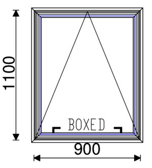Residential Non-Thermal Double Glazed  Single Sash Window 1100mm (H) x 900mm (W)