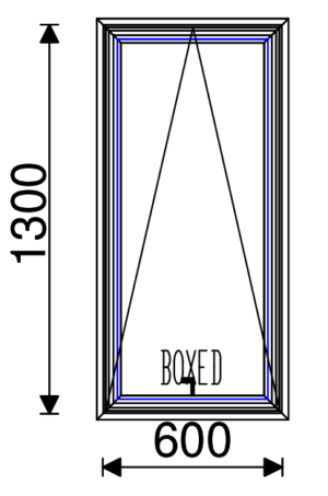 Residential Non-Thermal Double Glazed  Single Sash Window 1300mm (H) x 600mm (W)