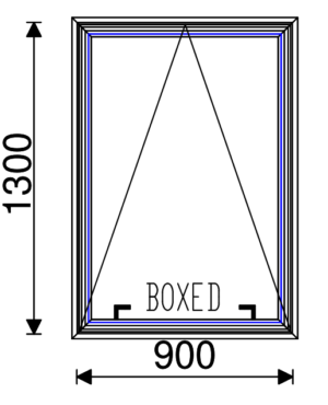 Residential Non-Thermal Double Glazed  Single Sash Window 1300mm (H) x 900mm (W)